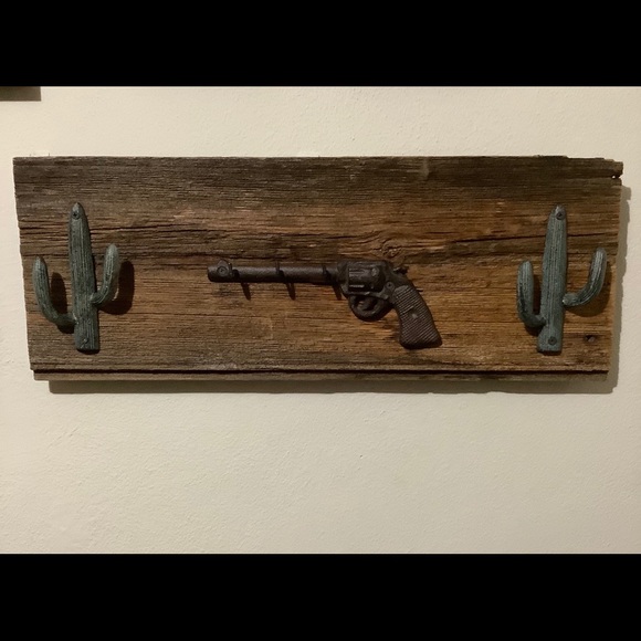 Southwest Rustic Barn Wood Wall Hooks - Picture 3 of 11
